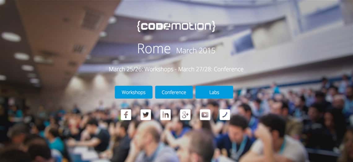 {Codemotion} - Roma, 25-28 Marzo 2015